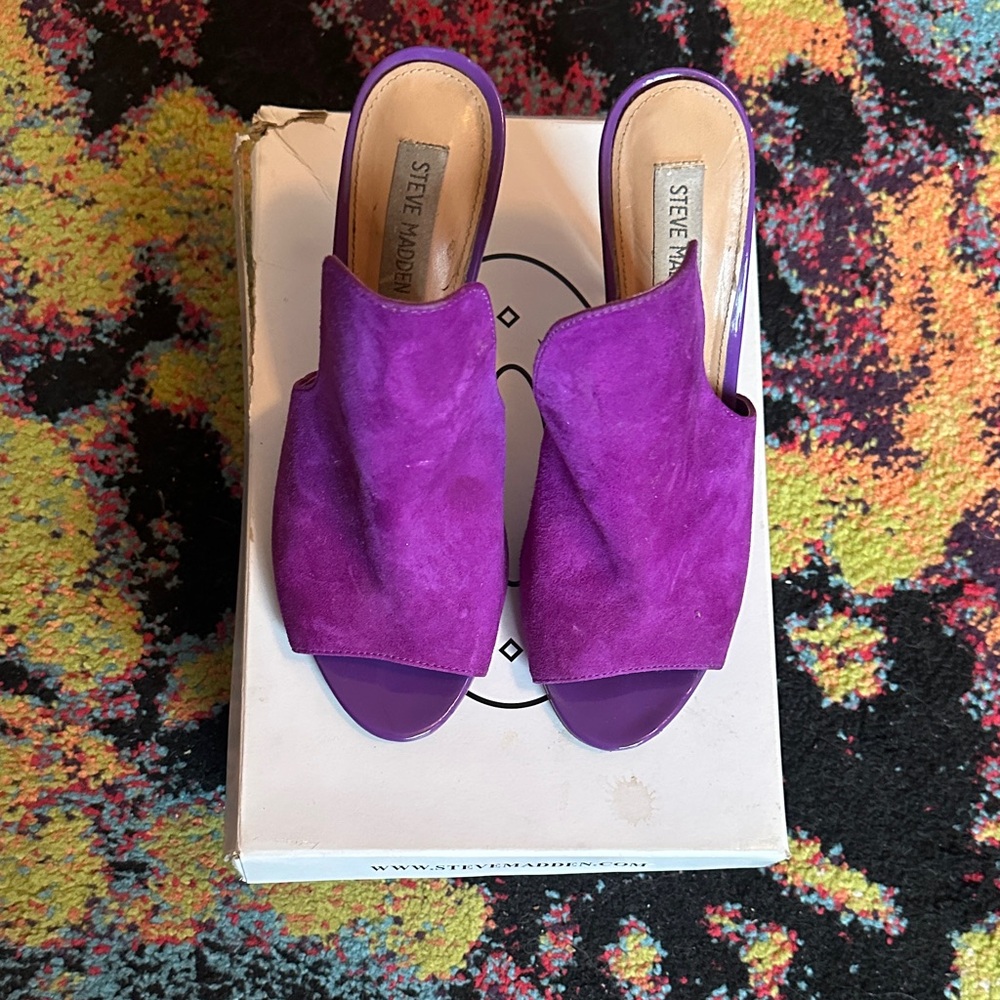 Steve Madden Vibrant Purple Mules